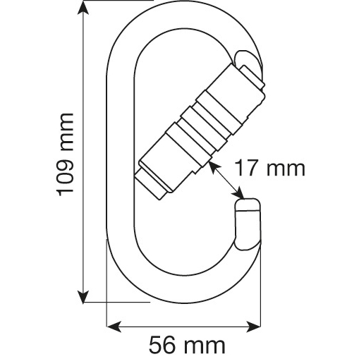 CAMP Steel Oval Pro 2Lock Carabiner