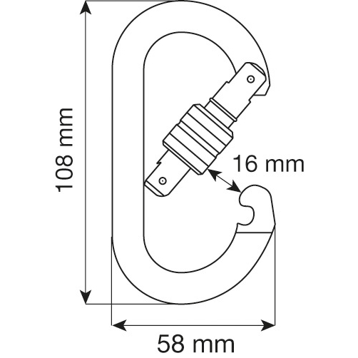 CAMP Oval Standard Lock Carabiner