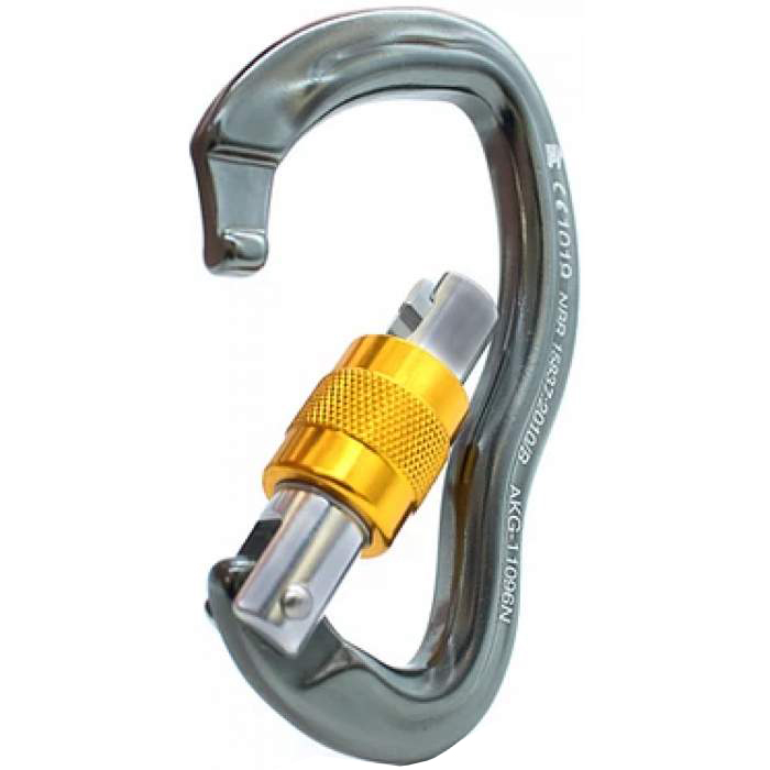 Conquista Alum D Curved Carabiner