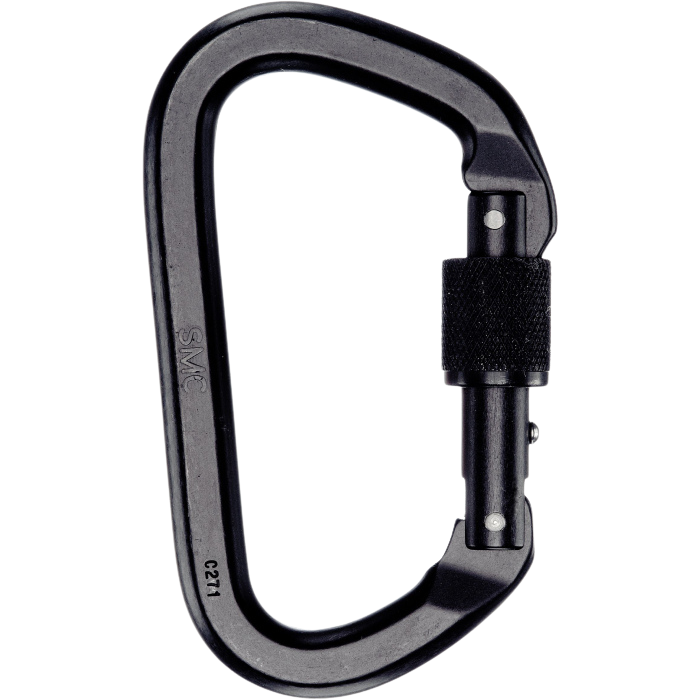 SMC Aluminum Locking D Carabiner