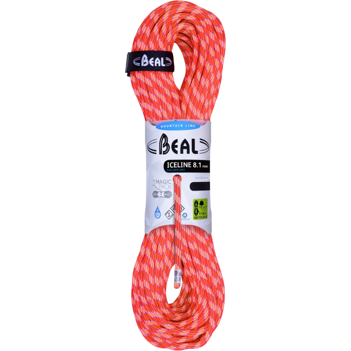 Beal 8.1mm Ice Line Unicore Golden Dry Rope