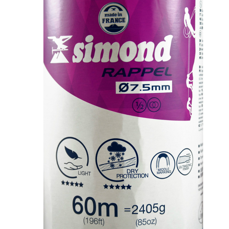 Simond 7.5mm Abseiling 60m