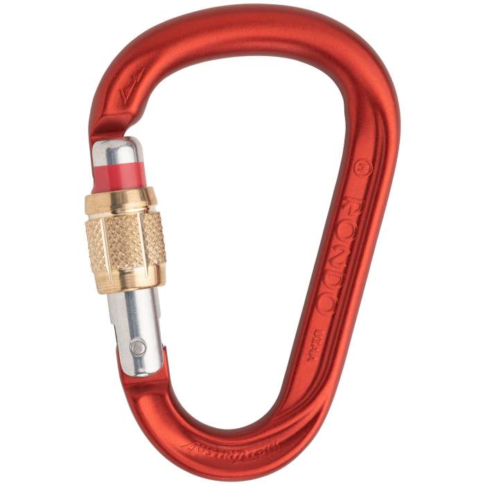 Austri Alpin HMS Rondo GI Screwlock Brass Sleeve Carabiner