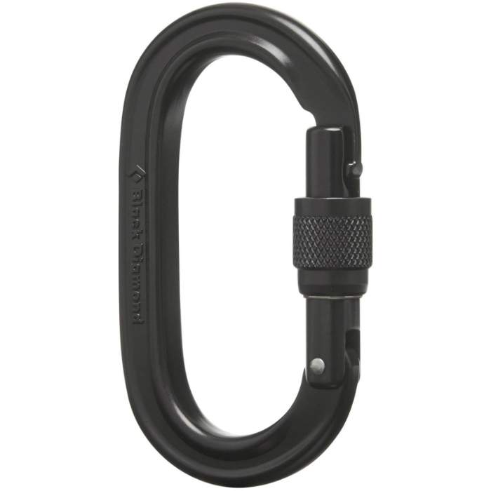 Black Diamond Oval Keylock Screw Carabiner