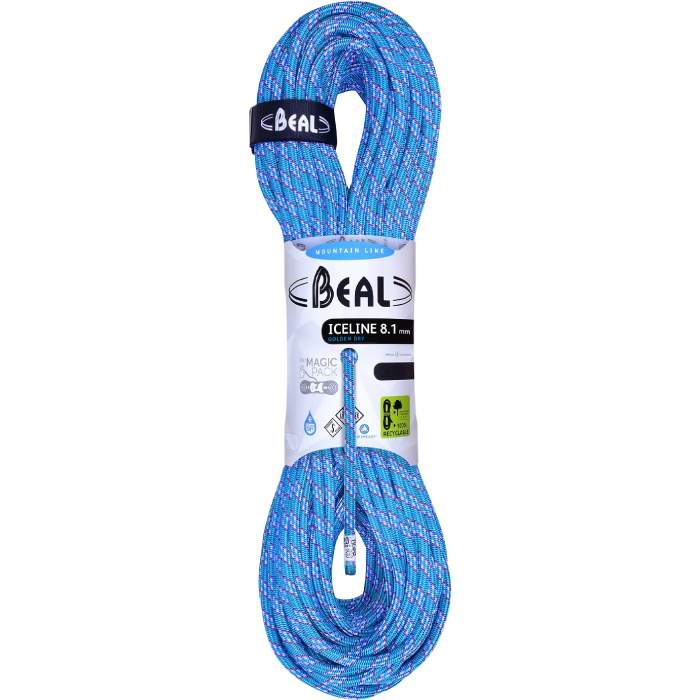Beal 8.1mm Ice Line Unicore Golden Dry Rope