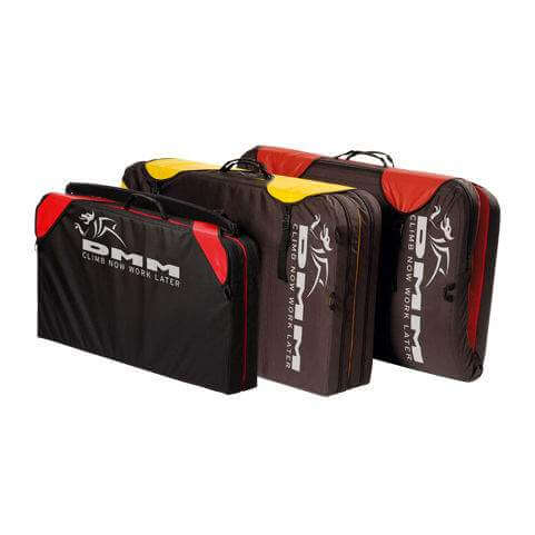 DMM Dyno Bouldering Pad Closed View in Red and Yellow
